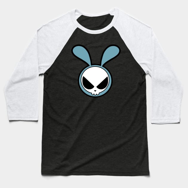 Skull Bunny Baseball T-Shirt by Ms.Tiny